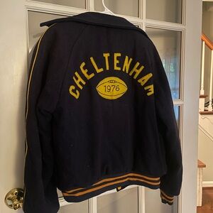 Vintage 1976 Blue and Yellow Men's Varsity Football Jacket
